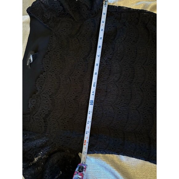 White House Black Market Scallop Victorian Lace Shift Cocktail‎ Party Dress Sz M - Picture 11 of 11